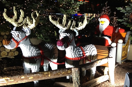Santa Claus and Reindeer at the Legoland Discovery Center Berlin