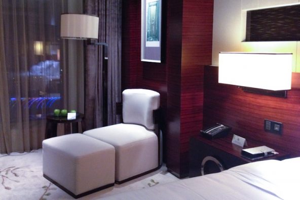 The lounge sleeper chair in the bedroom