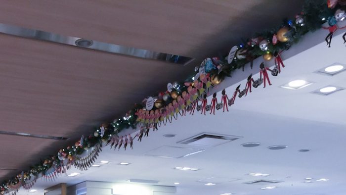 Hiasan natal di Isetan Department Store