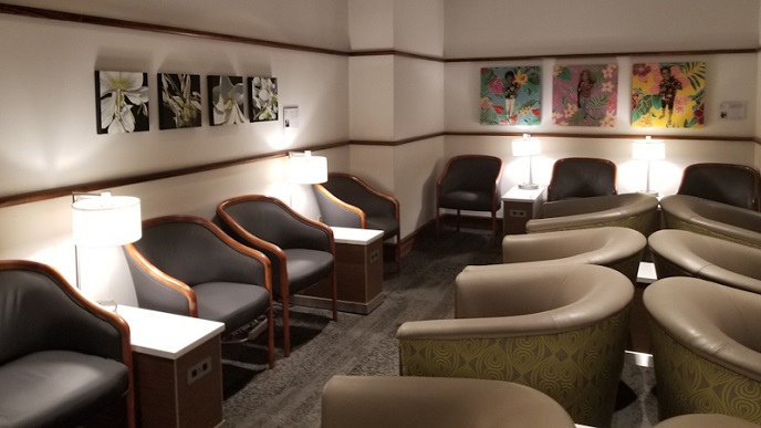 Seating area at Delta Sky Club Honolulu