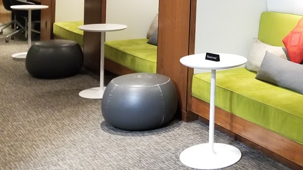Gray ottoman