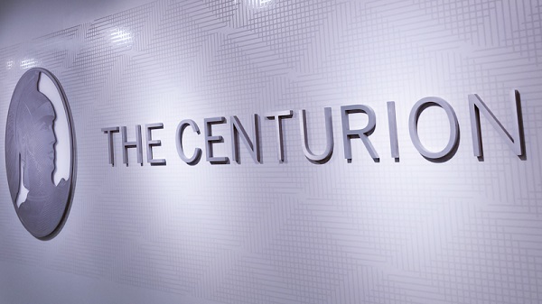 The Centurion sign at the famous French Toast at The Centurion Lounge LGA 