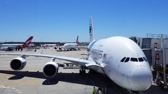 Malaysia Airlines Airbus 380 yang mempunyai kapasitas untuk 888 penumpang