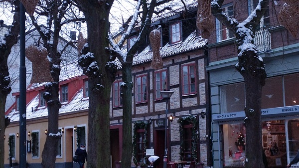 Daerah pertokoan di kota Helsingborg Sweden