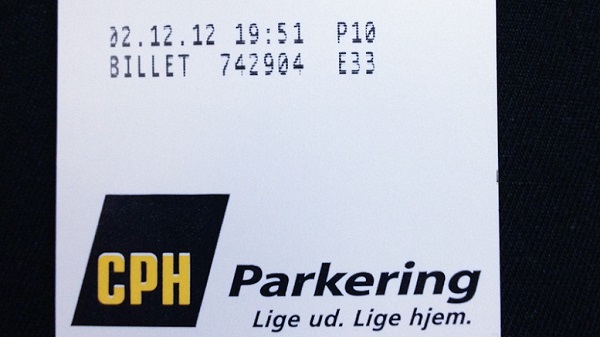 Parking ticket di Copenhagen CPH airport