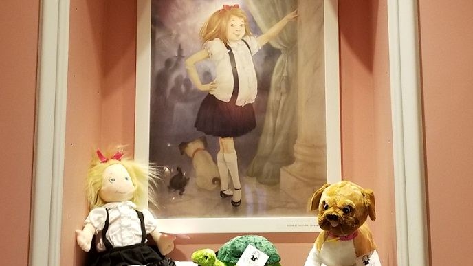 Lukisan Eloise at the Plaza Hotel dengan boneka