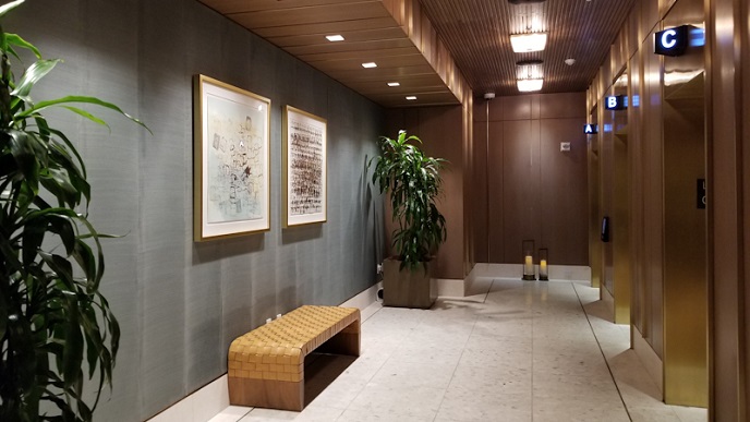 Elevator banks lobby