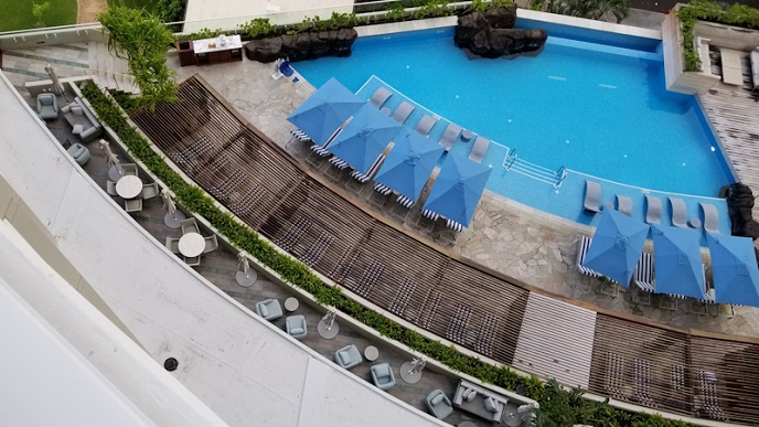 Bird's eye view of the swimming pool