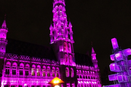 Hiasan natal Grand Place Brussel
