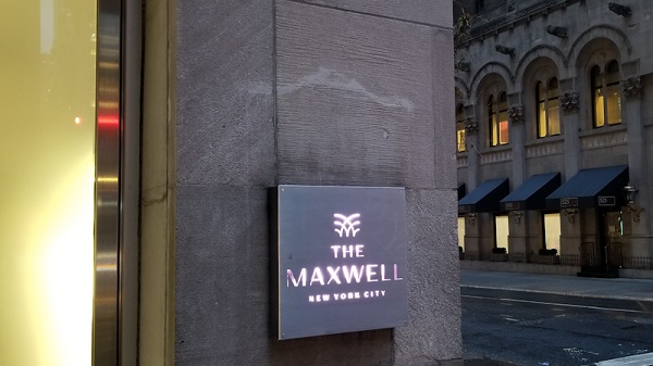The Maxwell hotel New York City sign