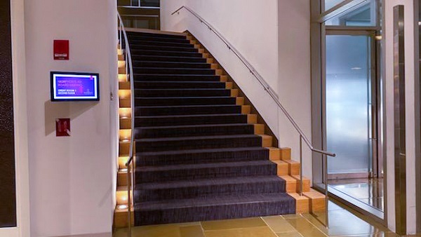 Stair to second floor lobby