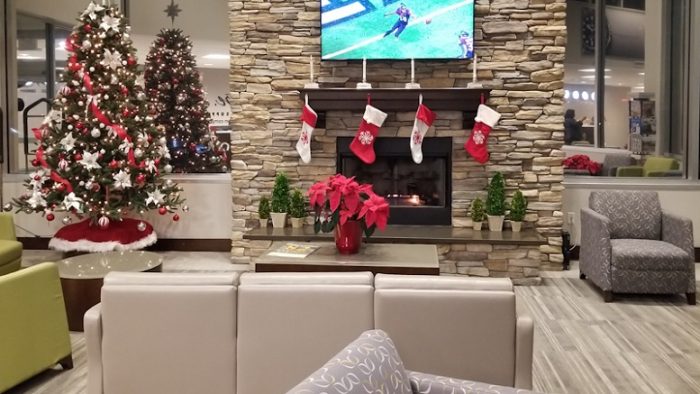Living room at Signature Flight Support White Plains