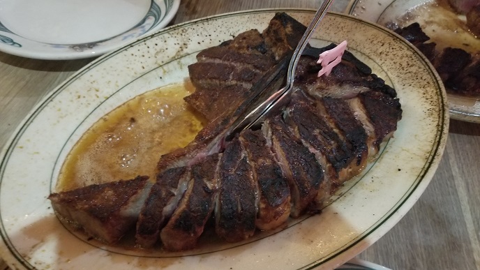 Peter Luger dry aged in house Porterhouse steak for 2