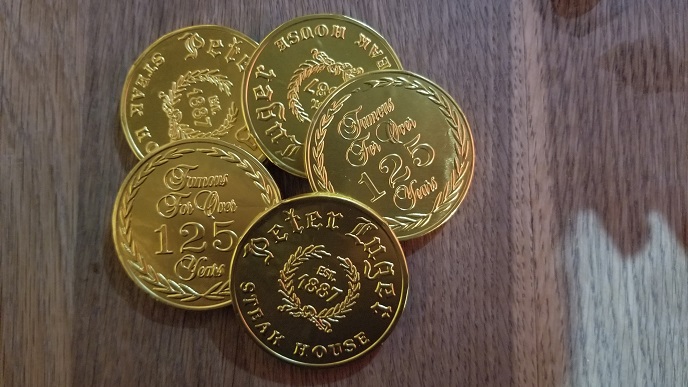 Peter Luger gold coin chocolate