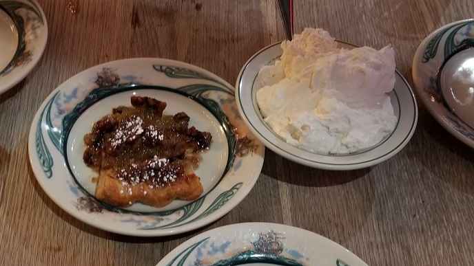 Peter Luger pecan pie and Peter Luger home made schlag