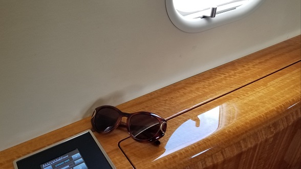 Private Jet Challenger 300 wood panel