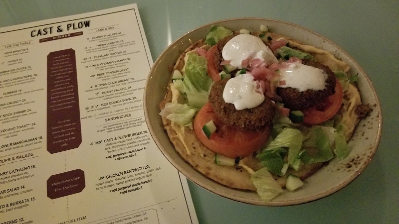 Cast & Plow Marina Del Rey Curry Falafel